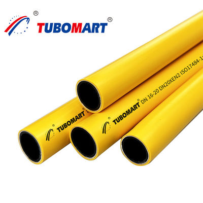 أنابيب غاز Pex Al Pex OD 16mm - 32mm أنابيب غاز Pex الصفراء متعددة الطبقات