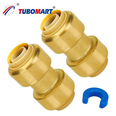 معتمد من منظمة الصحة العالمية PEX AL PEX Push In Fittings النحاس 1/2 