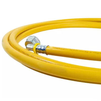 مقاومة للتآكل PEX AL PEX قابلة للتخصيص أنابيب الغاز المتداخلة مع اللون الأصفر وسهولة تركيب المشبك