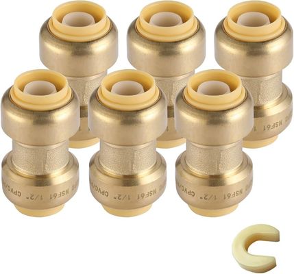سبيكة النحاس سبيكة السباكة 10mm / 12mm / 14mm PEX أنابيب المكثف وصلة لحام مستقيم تسميم النموذج الرأس الضغط