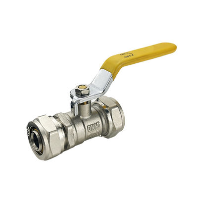 دعم مخصص Tubomart مزورة صفراء طويلة مقبض النحاس صمامات الكرة صمام الغاز الكرة