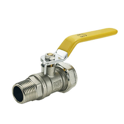 Tubomart OEM 1/4 صمام الكرة النحاسية يد تشغيل دعم قابلة للتخصيص لنظام الغاز