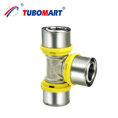 مصابيح النحاس 1620mm Pex Al Pex مصابيح أنابيب الصحافة TH Type Ss304 Sleeve Compress Fitting للأنابيب