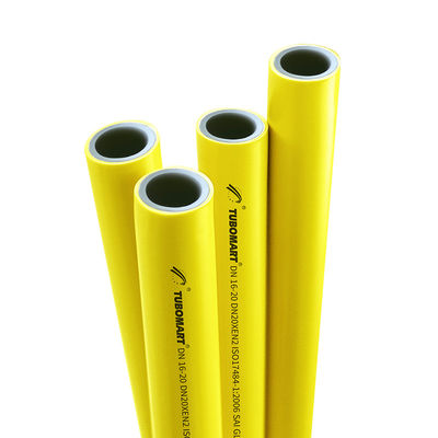 OEM TUBOMART PEX-AL-PEX أنابيب صفراء أنابيب الألومنيوم متعددة الطبقات عالية السلامة لنظام الغاز