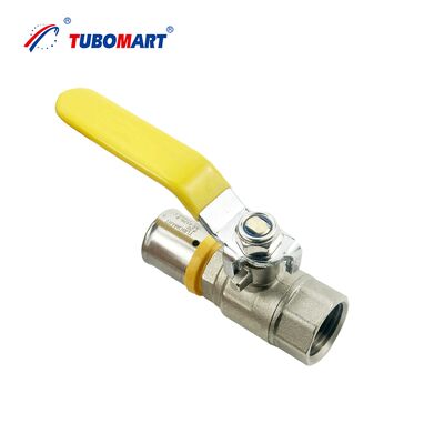 صمام كرة أنابيب الغاز الضغط OEM مع مقبض طويل ، الحجم S16X10 ، مناسبة لأنابيب الغاز متعددة الطبقات PAP