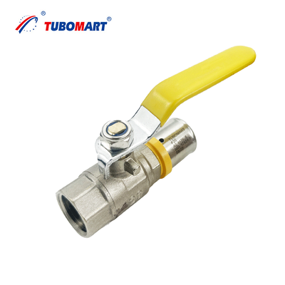 أجهزة الضغط من النحاس، صمامات الكرات للأنابيب المتعددة الطبقات من Pex Al Pex العملية المقلدة ISO17484 ISO9001 معتمد التحكم بدقة في تدفق الغاز