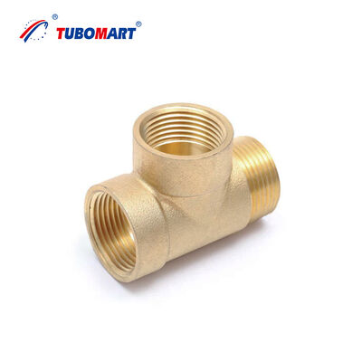 خدمة TUBOMART OEM المتكاملة وصلة نحاسية أنثى متساوية 1/2 BSP مع وصلات ملولبة BSP لحلول أنابيب المياه