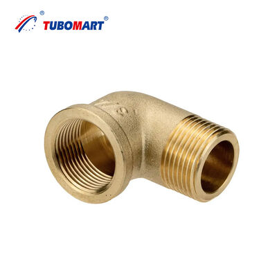 وصلة نحاسية أنثى بزاوية 2 بوصة × 1 1/2 بوصة مع كتيفة تثبيت للأنابيب النحاسية، PEX، PAP متعددة الطبقات مع شهادة ISO